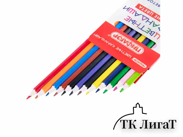 Карандаши цветные ПИФАГОР ЭКО "КЛАССИК", 12 цветов, шестигранные, 182048