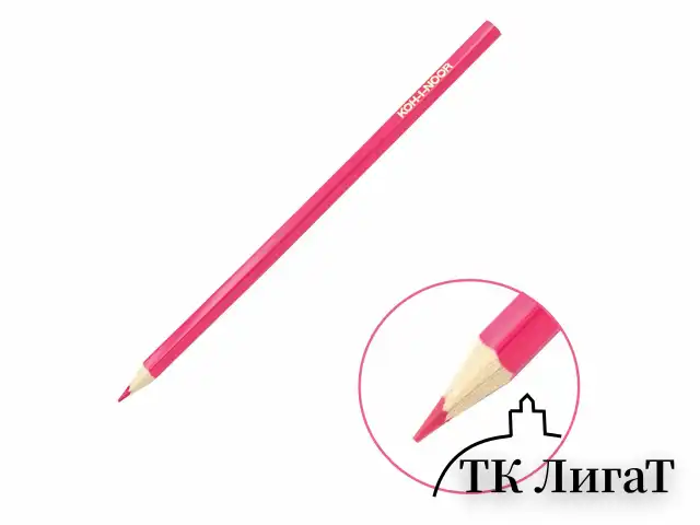 Карандаши цветные KOH-I-NOOR "RED LION" 18 цветов, шестигранные, 2,8 мм, натуральное дерево, 3553/18, 3553018063KS