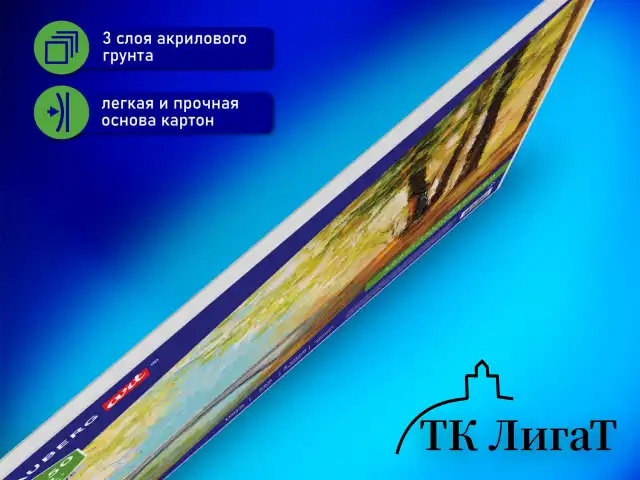 Холст на картоне BRAUBERG ART CLASSIC, 40*50см, грунтованный, 100% хлопок, мелкое зерно, 190622