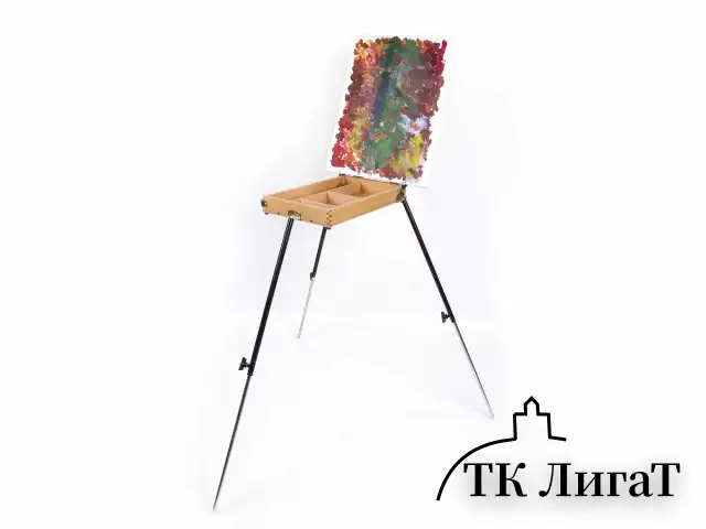 Этюдник BRAUBERG ART CLASSIC, бук, 40х25х7,5см, высота холста 70см, ножки метал 90см, ремень,190655