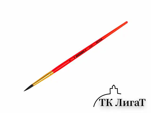Кисть БЕЛКА, круглая, № 1, цветная ручка, ЮНЛАНДИЯ, 201052