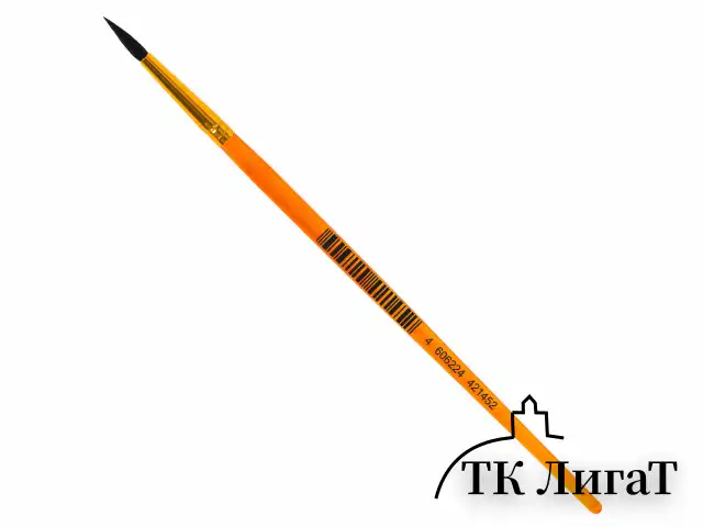 Кисть БЕЛКА, круглая, № 3, цветная ручка, ЮНЛАНДИЯ, 201054