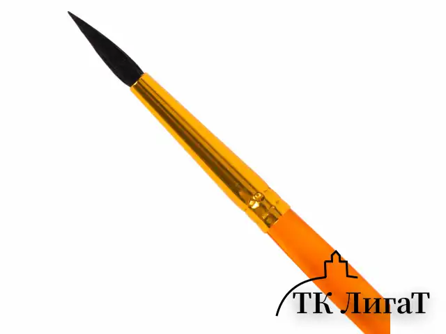 Кисть БЕЛКА, круглая, № 3, цветная ручка, ЮНЛАНДИЯ, 201054