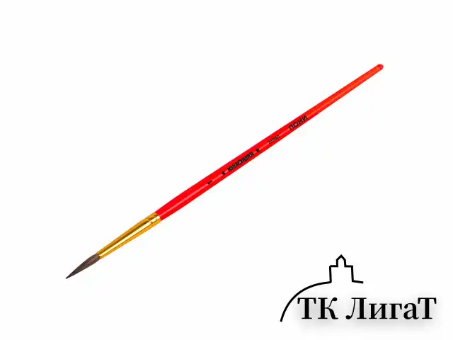 Кисть ПОНИ, круглая, № 1, цветная ручка, ЮНЛАНДИЯ, 201060