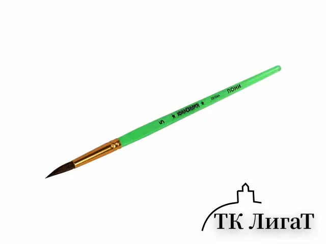 Кисть ПОНИ, круглая, № 5, цветная ручка, ЮНЛАНДИЯ, 201064