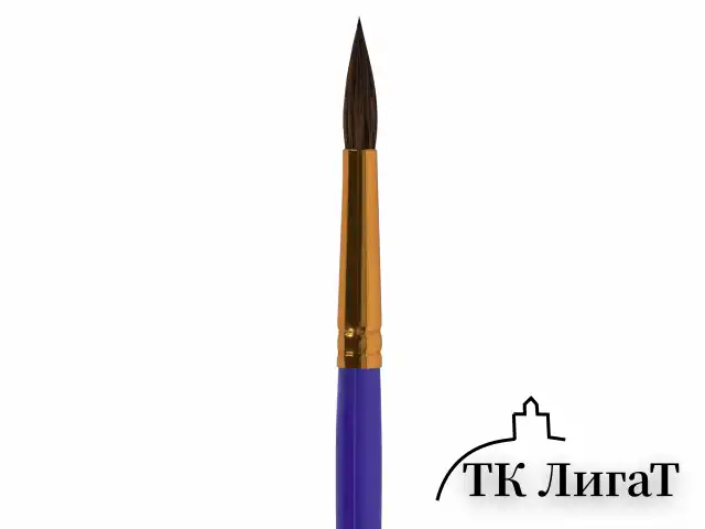 Кисть ПОНИ, круглая, № 6, цветная ручка, ЮНЛАНДИЯ, 201065