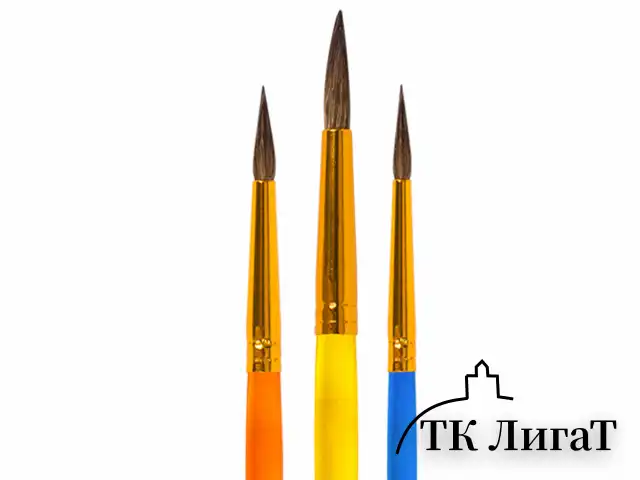 Кисти ПОНИ набор 3 шт. (круглые № 2,3,4), пакет с европодвесом, ЮНЛАНДИЯ, 201073