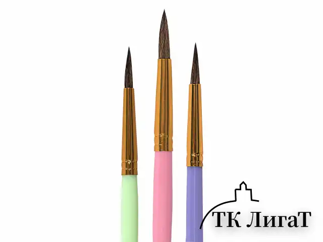Кисти ПОНИ набор 3 шт. (круглые № 3, 4, 5), блистер, BRAUBERG KIDS, 201074