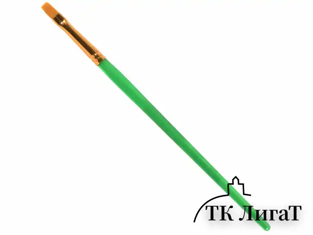Кисти СИНТЕТИКА набор 5 шт. (плоские № 1, 2, 3, 4, 5), пакет с европодвесом, ЮНЛАНДИЯ, 201077