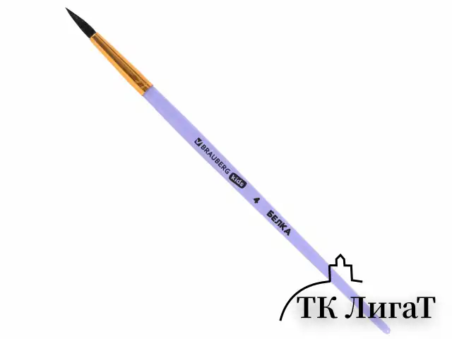 Кисти БЕЛКА набор 6 шт. (круглые № 1, 2, 3, 4, 5, 6), блистер, BRAUBERG KIDS, 201083