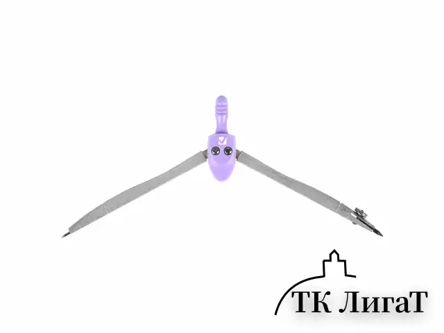 Готовальня BRAUBERG SCHOOL KIT, 8 предметов, циркуль 115 мм, чертежные принадлежности, лавандовый цвет, 210703