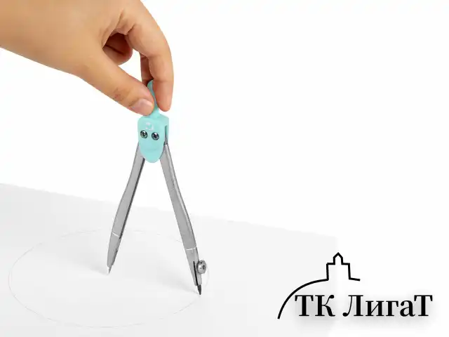 Готовальня BRAUBERG SCHOOL KIT, 8 предметов, циркуль 115 мм, чертежные принадлежности, мятный цвет, 210705