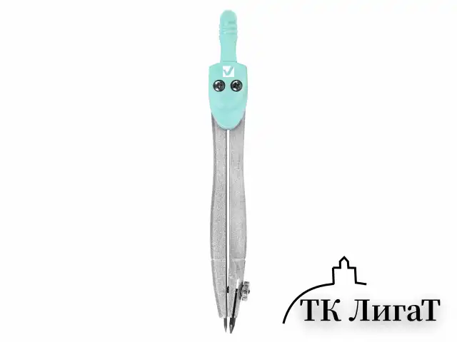 Готовальня BRAUBERG SCHOOL KIT, 11 предметов, циркуль 115 мм, циркуль 125 мм, чертежные принадлежности, мятный цвет, 210706