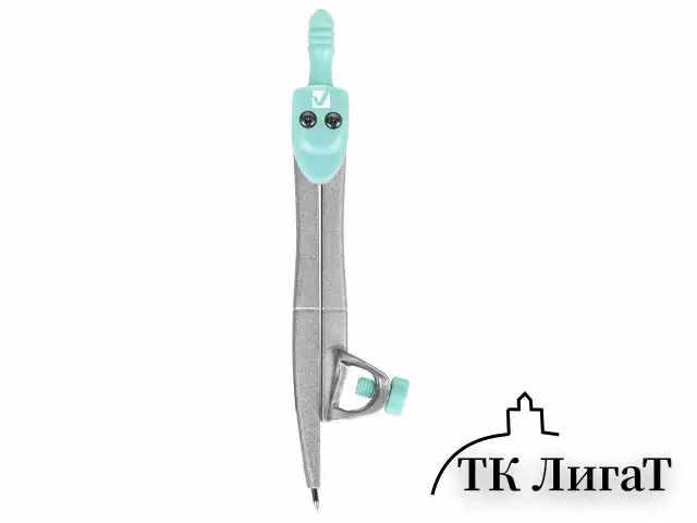 Готовальня BRAUBERG SCHOOL KIT, 11 предметов, циркуль 115 мм, циркуль 125 мм, чертежные принадлежности, мятный цвет, 210706