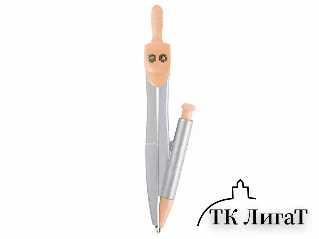 Готовальня BRAUBERG SCHOOL KIT, 9 предметов, циркуль 125 мм, чертежные принадлежности, персиковый цвет, 210715