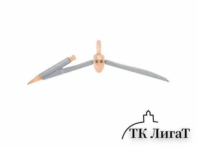 Готовальня BRAUBERG SCHOOL KIT, 9 предметов, циркуль 125 мм, чертежные принадлежности, персиковый цвет, 210715