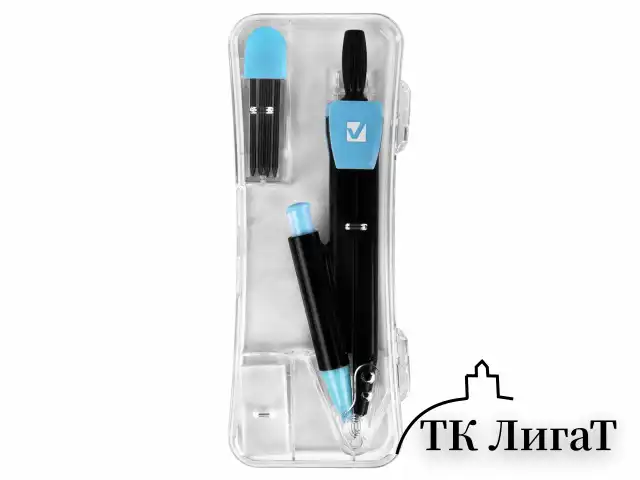 Готовальня BRAUBERG ULTRACOLOR 3 предмета: циркуль 132 мм, механический карандаш, грифель, ластик, пенал, 210804