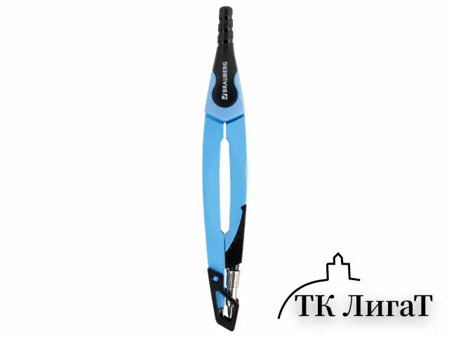 Готовальня BRAUBERG ULTRA, 4 предмета: циркуль 135 мм, запасной грифель, насадка, аквамариновый цвет, 210822
