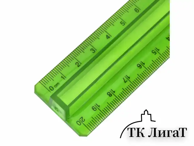 Линейка пластиковая 20 см, BRAUBERG, с держателем, прозрачная, неоновая, ассорти, 210834
