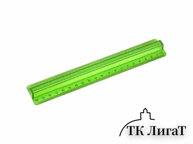 Линейка пластиковая 20 см, BRAUBERG, с держателем, прозрачная, неоновая, ассорти, 210834