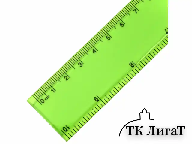 Линейка пластиковая 25 см, BRAUBERG, прозрачная, неоновая, ассорти, 210835