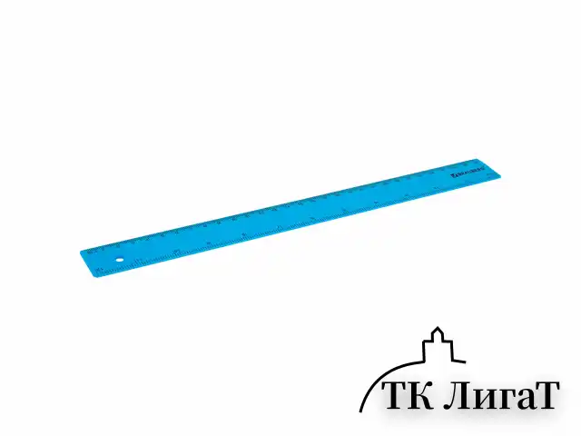Линейка пластиковая 30 см, BRAUBERG, неоновая, ассорти, 210839