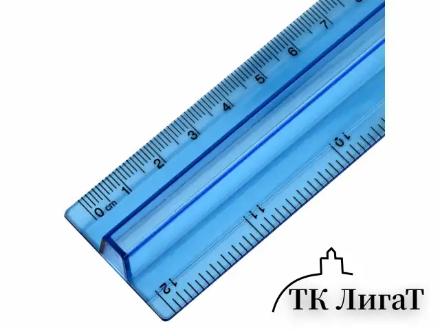 Линейка пластиковая 30 см, BRAUBERG, с держателем, прозрачная, неоновая, ассорти, 210843