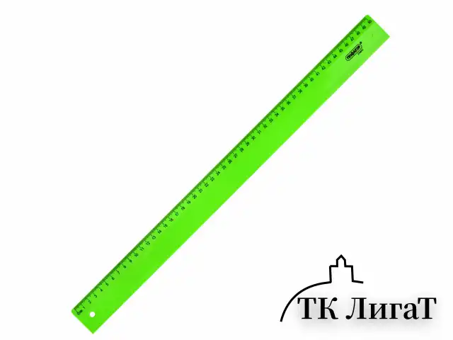 Линейка пластиковая 50 см ПИФАГОР, неоновая, ассорти, 210845