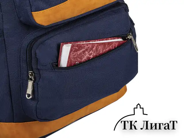 Рюкзак BRAUBERG STATES универсальный, карман-антивор, "Bronx", темно-синий, 46х31х14 см, 226349