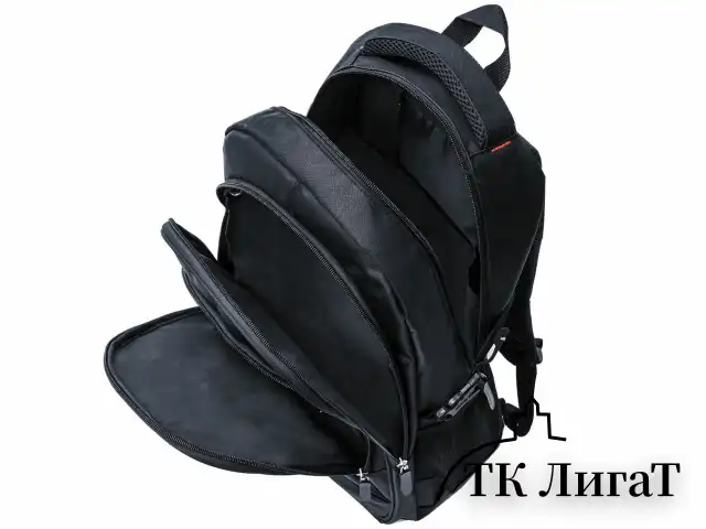 Рюкзак BRAUBERG TITANIUM универсальный, 3 отделения, черный, красные вставки, 45х28х18 см, 226376