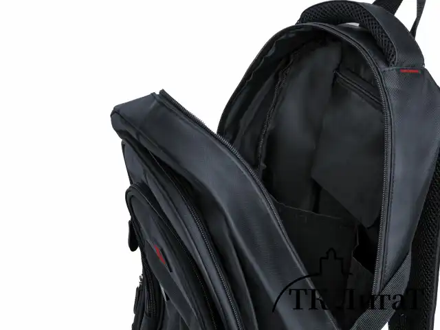 Рюкзак BRAUBERG TITANIUM универсальный, 3 отделения, черный, красные вставки, 45х28х18 см, 226376