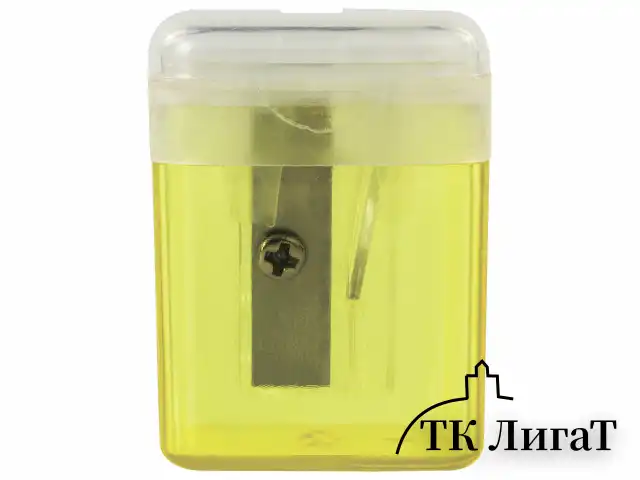 Точилка STAFF "College" PS-533, с контейнером и крышкой, прямоугольная, тонированный ассорти, 226533