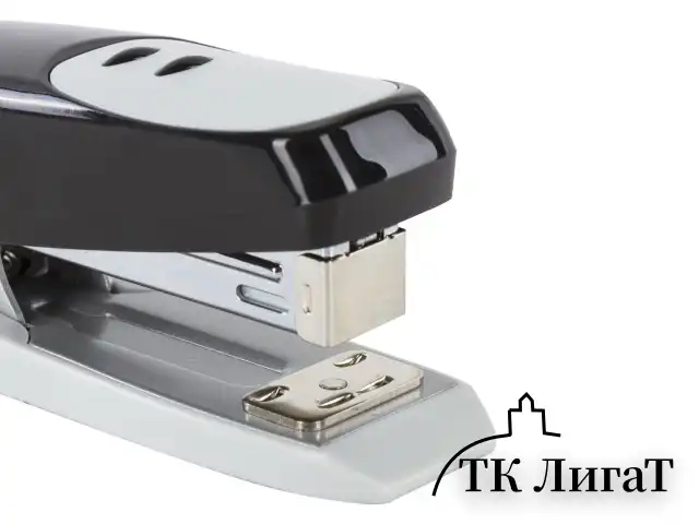 Степлер №24/6, 26/6 BRAUBERG "Germanium", до 20 листов, черный, ГАРАНТИЯ 5 ЛЕТ, 226580