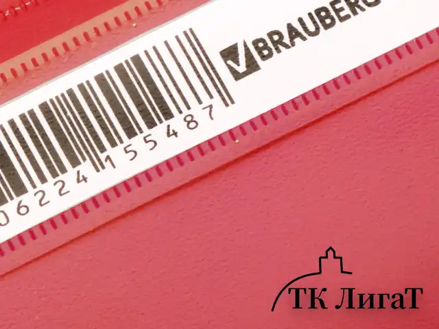Скоросшиватель пластиковый с перфорацией BRAUBERG, А4, 140/180 мкм, красный, 226582