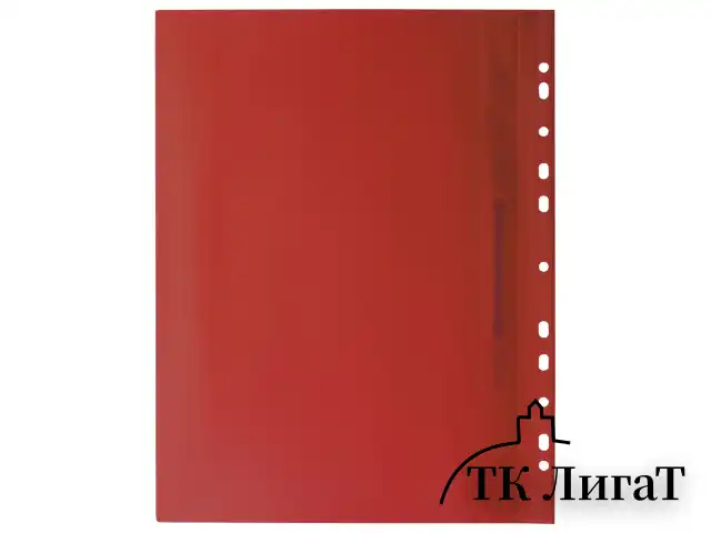 Скоросшиватель пластиковый с перфорацией BRAUBERG, А4, 140/180 мкм, красный, 226582