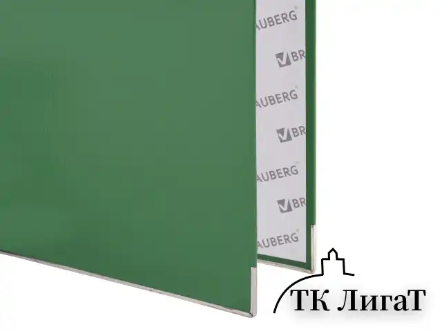 Папка-регистратор, покрытие пластик, 75 мм, ПРОЧНАЯ, с уголком, BRAUBERG, зеленая, 226597
