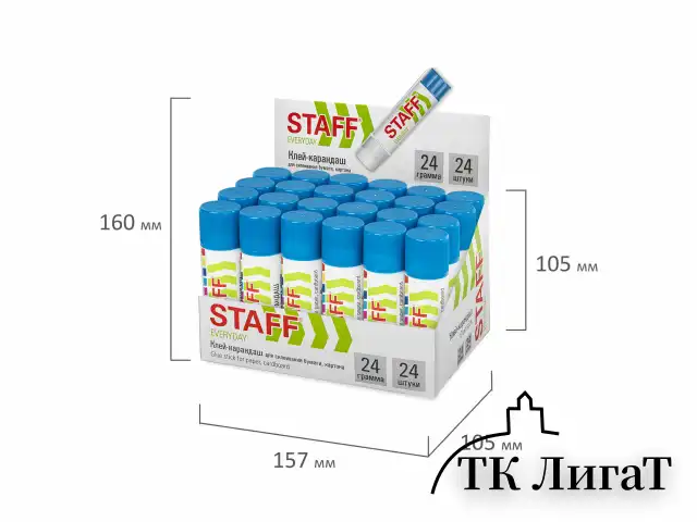 Клей-карандаш STAFF "EVERYDAY", 24 г, 226617