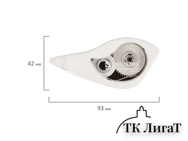 Корректирующая лента BRAUBERG BLACK&WHITE, 5 мм х 8 м, корпус белый, механизм перемотки, блистер, 226813