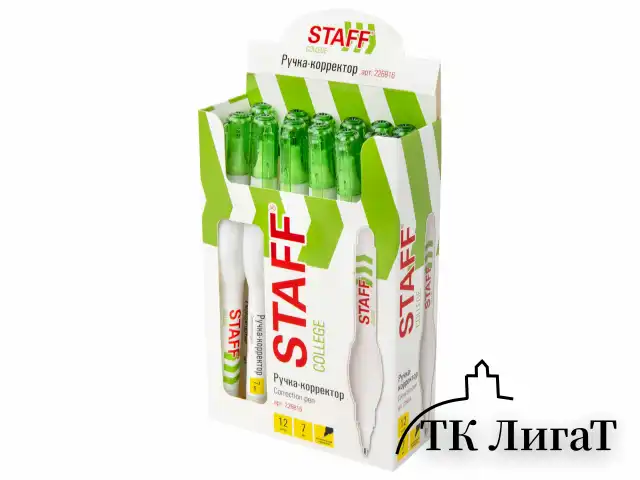 Ручка-корректор STAFF "College", 7 мл, металлический наконечник, 226816