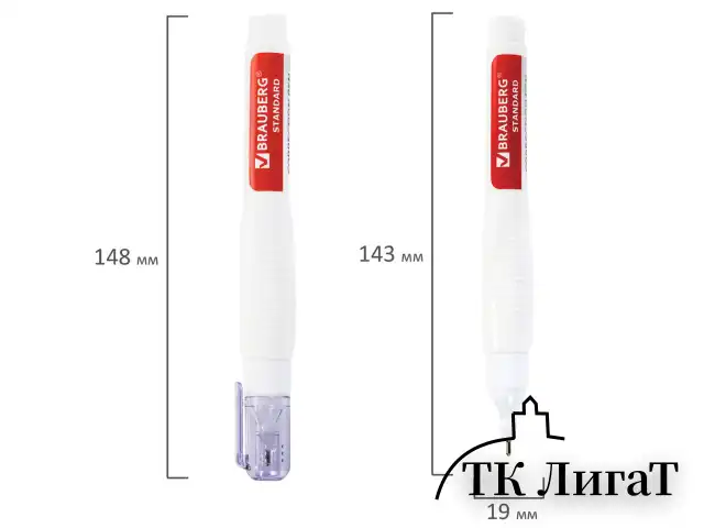 Ручка-корректор BRAUBERG, 14 мл, металлический наконечник, 226820
