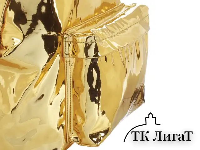 Рюкзак BRAUBERG GLOSSY универсальный, блестящий, светло-золотой, 41х32х14 см, 227094