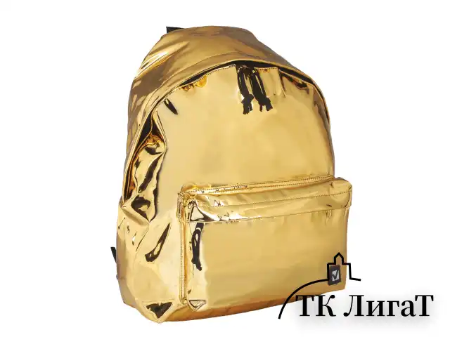 Рюкзак BRAUBERG GLOSSY универсальный, блестящий, светло-золотой, 41х32х14 см, 227094