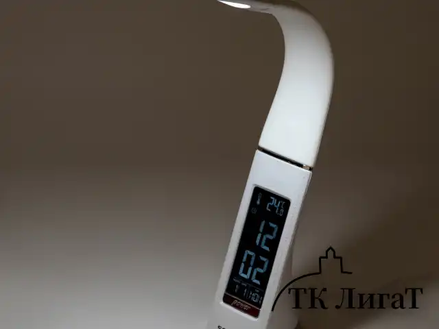 Настольная лампа-светильник SONNEN SM-01W на подставке, LCD-экран, СВЕТОДИОДНАЯ, 5 Вт, белый, 238233