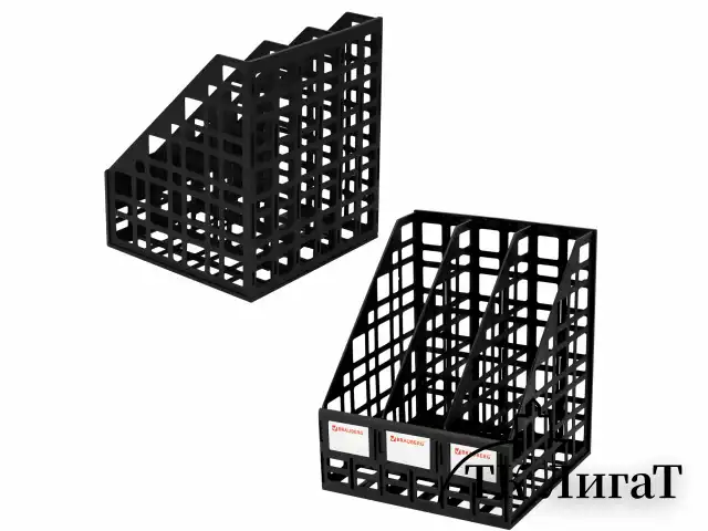 Лоток вертикальный для бумаг BRAUBERG "ULTRA", 240 мм, 3 отделения, сетчатый, сборный, черный, 238249