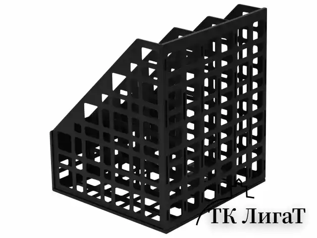 Лоток вертикальный для бумаг BRAUBERG "ULTRA", 240 мм, 3 отделения, сетчатый, сборный, черный, 238249