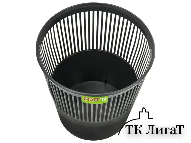 Корзина для бумаг STAFF "Basic" ЭКОНОМ, сетчатая, 9 л, черная, 238254