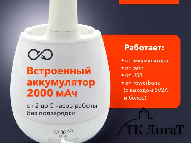 Настольная лампа светильник с органайзером и держателем для телефона, "4 в 1", LED, 5 Вт, белый, DASWERK, 238326