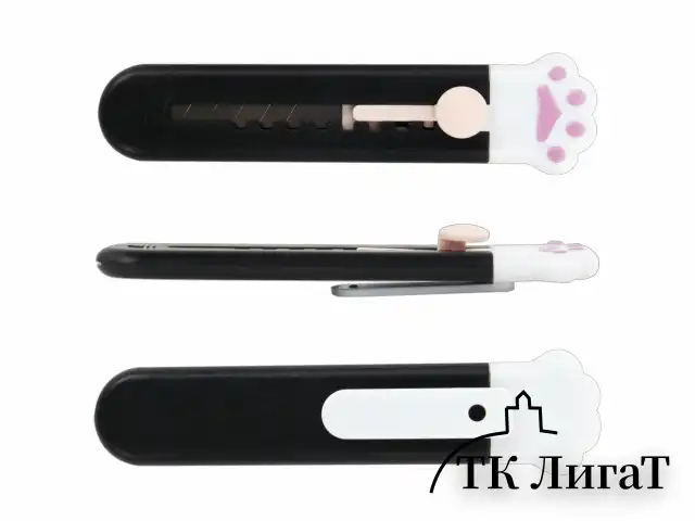 Нож канцелярский "Лапки", Cat Paw, 9 мм, автофиксатор, BRAUBERG HOBBY, в дисплее, 238346