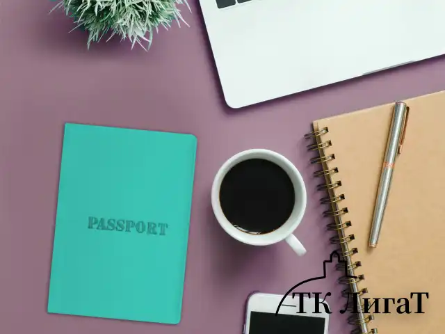 Обложка для паспорта, мягкий полиуретан, "PASSPORT", цвет "тиффани", STAFF, 238404