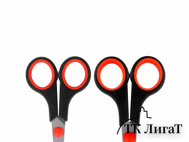 Ножницы BRAUBERG SOFT GRIP НАБОР 5 штук (140, 170, 190, 220, 240 мм), эргономичные черно-красные ручки, ВЫГОДНАЯ УПАКОВКА, 238410